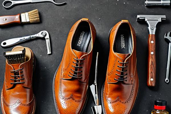 Daily leather shoe care routine and maintenance tools
