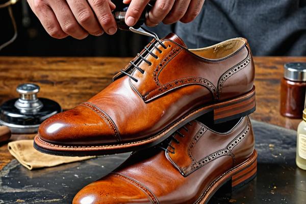Professional shoe polishing techniques and conditioning methods