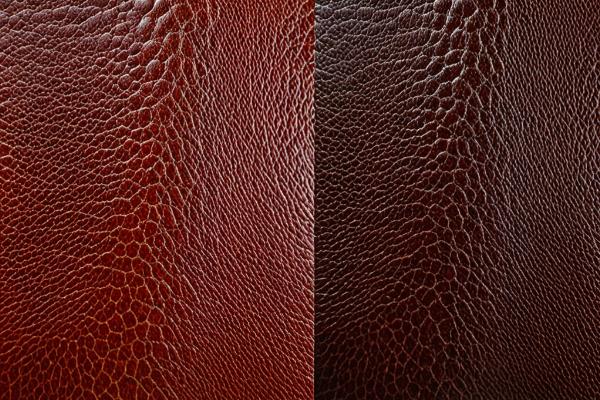 Before and after comparison of leather conditioning and polishing service